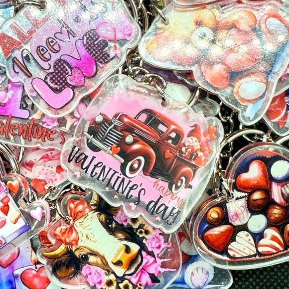 Valentine’s KBK Acrylic Keychains - Picture 1 of 8